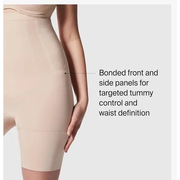 Spanx Sculpt On Core High Waist Mid Thigh Shorts Black Size XS Sculpting Contour - Picture 6 of 15